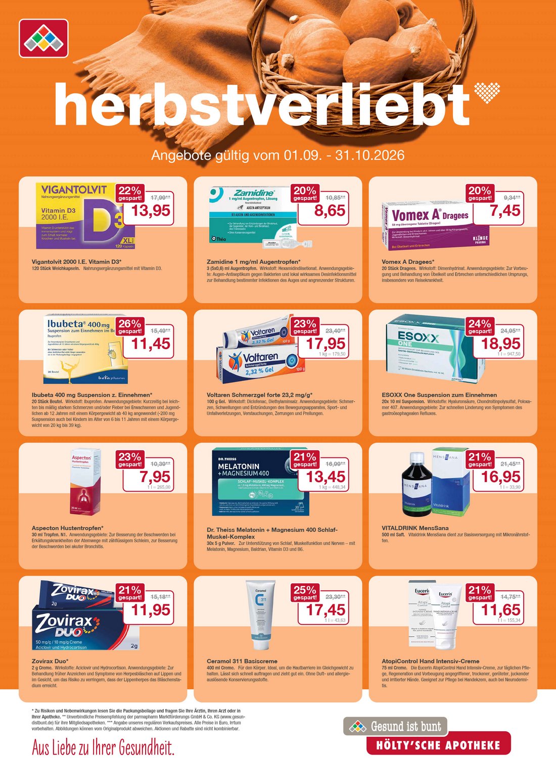 Flyer mit September+Oktober-Angeboten Flyer mit September+Oktober-Angeboten